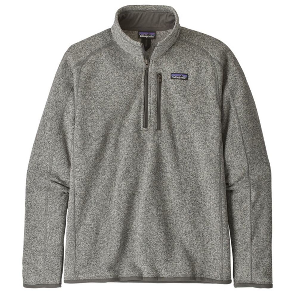 Patagonia Better Sweater Heather Grey Stonewash 1/4 zip Pull Over Sweater (0670)